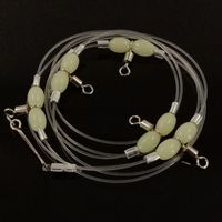 Ensemble de ligne de pêche en mer anti-emmêlement lumineuse haute intensité en nylon pour la pêche en bateau et en radeau, lest d'équilibrage, pour le poisson jaune
