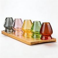 Support coloré en verre borosilicate pour fouet à thé, style japonais, pour cérémonie du matcha, accessoires de cuisine, coffret cadeau