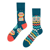 Calcetines Casuales Unisex de Algodón para Hombre y Mujer, Diseños Divertidos, Diferentes Diseños Izquierdo y Derecho, Calcetines Jacquard con Dibujos Animados de Erizo Rosa