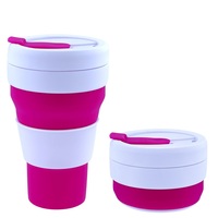 Tasse à café en silicone pliable, écologique, sans BPA, colorée, portable, réutilisable, pour le voyage, le camping et les activités de plein air