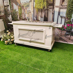 Chariot en bois personnalisé pour vendeurs de rue Chariot mobile pour snack Chariot de nourriture pliable avec boîte à lumière LED - Product Image 6