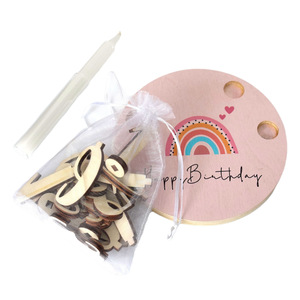 Cross-border wooden baby milestone <b>digital</b> newborn birthday wooden announcement card months <b>calendar</b> birthday - Product Image 5