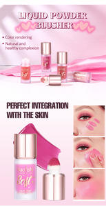 Rubor Líquido Bestseller Cosméticos al por Mayor Barra de Rubor Microbrillo Perla Rubor Líquido Rosa Fácil de Aplicar Rubor Mate - Product Image 5