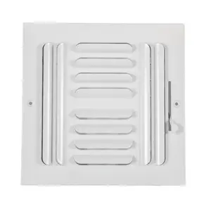 4-Way Fixed Curved Blade AIR Supply Diffuser - Vent Duct Cover - Grille Register - Sidewall/Ceiling Register with 4-Way