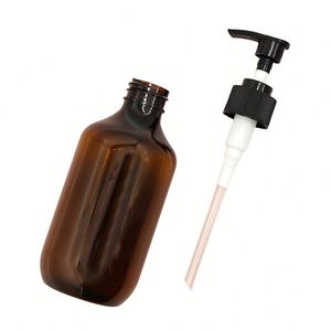 Wholesale <b>200ML</b> 300Ml 500Ml Empty Transparent Shower Gel <b>Bottle</b> Amber Plastic Pet Lotion Pump Shampoo <b>Bottle</b> With Lotion Pump - Product Image 3