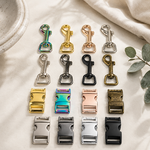 Gesper Logam Bulat Lepas Pasang untuk Tas / Aksesoris Harness Kalung Anjing Tali Ransel Lapisan Emas Perak Schnalle Am Hundehalsband - Product Image 1