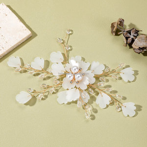 Accessoires <span class=keywords><strong>pour</strong></span> cheveux BELLEWORLD Fleur Cristal Perle Coiffe de mariée Femmes <span class=keywords><strong>Coiffure</strong></span> bon marché <span class=keywords><strong>pour</strong></span> idées de <span class=keywords><strong>coiffure</strong></span> de fête de mariage - Product Image 4