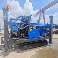 Machine d'équipement remorquée de puits d'eau de plate-forme de forage rotatoire hydraulique efficace de 300m pour la plate-forme de forage de puits d'eau de forage