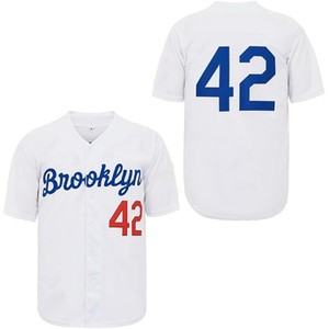 Maillot de baseball OEM de haute qualité blanc et noir - Product Image 3