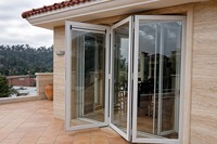 Porte pliante en aluminium avec garantie de 5 ans, isolation thermique, insonorisation, double vitrage, pour balcon extérieur, entrée