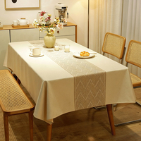 Mantel Grueso Tipo Lino, Rectangular, de Lujo, Impermeable y Resistente al Calor, para Mesa de Comedor y Café, Estilo 2026