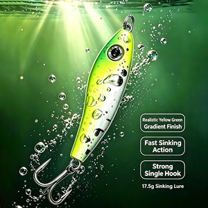 Señuelo de imitación de pez amarillo de metal pequeño de 17.5 g, hundible, adecuado para peces depredadores como chub, lubina, pez mandarín y bluegill. - Product Image 4