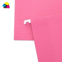 Personnaliser le logo, dossiers suspendus écologiques de format foolscap rose pour l'école et le bureau