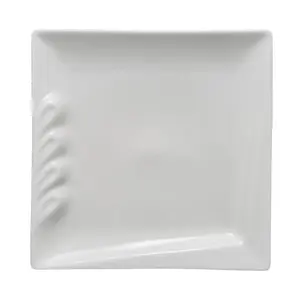 12 inch Strawberry Street Ceramic Simply White Square Appetizer Plate,Ceramic Square Plate