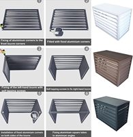Housse de climatiseur extérieure en aluminium de haute qualité, anti-poussière, étanche, à réduction de bruit, avec persiennes blanches