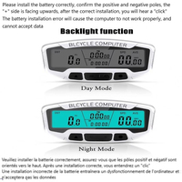Stopwatch Komputer Sepeda Nirkabel Speedometer Sepeda Digital Odometer Stopwatch Tahan Air dengan Lampu Latar LCD