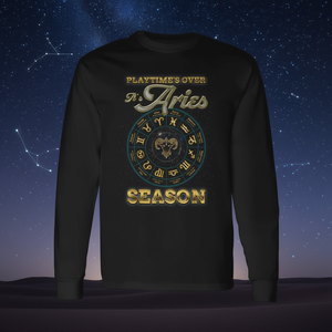 T-shirt à manches longues Signe Astrologique du Zodiaque Période du Bélier Playtime Over It - Pour usage promotionnel - Product Image 3