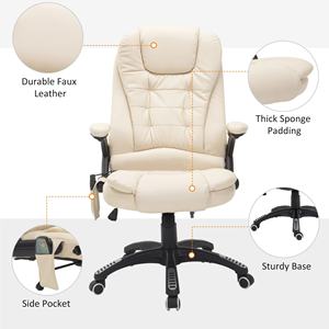 <strong>UK</strong> Best Seller Beige High Density Foam Seat Tilt Locking Ergonomic Gaming 360 Swivel Executive <strong>Office</strong> <strong>Chair</strong> with Flip-Up Armrest - Product Image 2