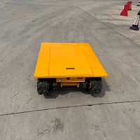 Véhicule chenillé RC sans fil compact à plateforme plate, transporteur électrique à chenilles en caoutchouc pour le transport de petits objets dans la maison et le jardin