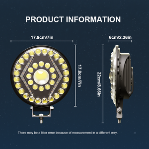 Vente en gros <span class=keywords><strong>de</strong></span> lumière <span class=keywords><strong>de</strong></span> travail <span class=keywords><strong>auxiliaire</strong></span> LED <span class=keywords><strong>de</strong></span> 7 pouces super lumineuse 45W 50000 heures <span class=keywords><strong>de</strong></span> <span class=keywords><strong>vie</strong></span> lumière blanche/jaune voitures tout-terrain camions SUV VTT UTV - Product Image 4