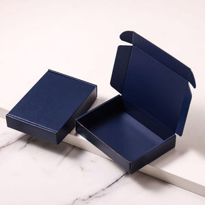 Eco piccola scatola di spedizione elettronica blu Mailer con prodotto personalizzato inserto di imballaggio scatola di carta ondulata - Product Image 1