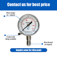 Hot Selling Customizable Stainless Steel Pressure Gauge 20000psi High Pressure Oil-Filled Shockproof 1.6% Accuracy