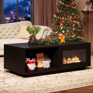 Nuovo Arrivo: Tavolino da Caffè in Legno con Ampio Spazio di Archiviazione e Porta Scorrevole - Product Image 3