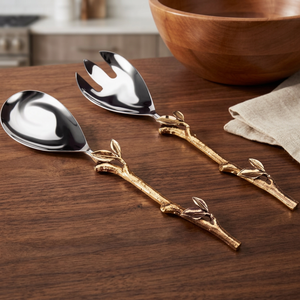 Handle Handmade Gold Color Tea Spoons Dessert Tabletop Dining Ware Tools Restaurant Flatware Cutlery Spoon Leaf Design - Product Image 4