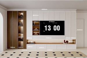 Mobile <span class=keywords><strong>TV</strong></span> Moderno ed Ecologico, Personalizzabile, con <span class=keywords><strong>Pannello</strong></span> <span class=keywords><strong>Porta</strong></span> Verniciato Ecologico per Hotel e Appartamenti - Product Image 3