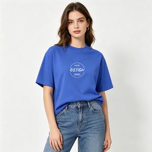 T-shirt unisexe en coton doux à col rond, coupe ample, 310g, fourni directement par l'usine - Product Image 1
