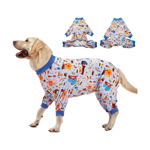 <b>Dog</b> Luxury Logo Eco-Friendly Summer Pajamas Set 5xl Bamboo Cotton Premium Outfits Modern Print Washable Comfortable Opp Plastic - Product Image 1