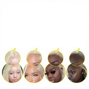 Pelucas de Cabello Remy Brasileño Rubio Miel 613, Ondulado, con Frente de Encaje Transparente HD 13x6, Largas, de Más de 26 Pulgadas - Product Image 1