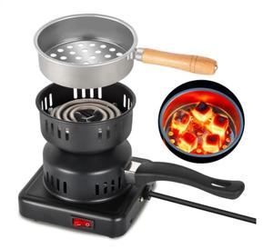 Multipurpose Charcoal Starter - Coal <b>Burner</b> Hot Plate <b>Electric</b> Stove Coconut Starter with Stainless Detachable Tong - Product Image 2