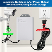 Batterie de secours d'urgence 12V 2A WiFi Routeur CCTV Caméra IP Modem Mini UPS Alimentation extérieure étanche à la pluie