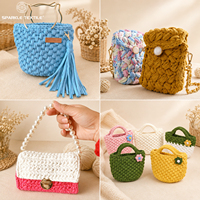 T Shirt Yarn Soft Fabric Tape Yarn Multi Color Crochet Yarn for Handmade Bag, Storage Basket, Rug DIY Crafts