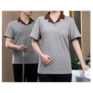 Traje <span class=keywords><strong>de</strong></span> manga corta con logotipo personalizado para mujer para <span class=keywords><strong>recepción</strong></span> <span class=keywords><strong>de</strong></span> restaurante <span class=keywords><strong>de</strong></span> <span class=keywords><strong>hotel</strong></span> y personal <span class=keywords><strong>de</strong></span> limpieza para trabajos <span class=keywords><strong>de</strong></span> limpieza - Product Image 3