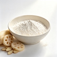 Poudre de racine de lotus pour un petit-déjeuner sain, farine de fécule de racine de lotus grillée traditionnelle, prix de gros en vrac pour les boissons