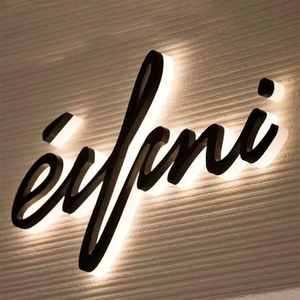 Tablero iluminado de acero inoxidable personalizado, frente de tienda, logotipo dorado de negocios, señalización de tienda, letrero de letras de canal Led retroiluminado - Product Image 3