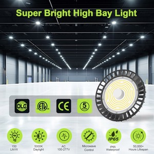 High Bay Lighting 150W-500W 3Power & 3CCT Adjustable <b>LED</b> UFO High Bay <b>Light</b> 150lm/w IP65 Waterproof Industrial Warehouse - Product Image 2