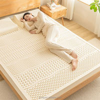 Matelas de lit en caoutchouc naturel pur à 100 %, couche organique en silicone TPE, hôtel Shandong, taille King Queen, housse en coton, écologique