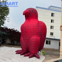 Mascotte gonflable géante pour la décoration d'événements, grand aigle rouge gonflable, ballon animal gonflable