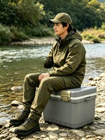 Glacière isotherme portable et légère de 13 L, écologique et durable, avec double fermeture pour canettes et aliments, idéale pour le camping en extérieur