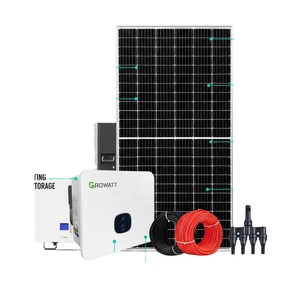 Sistema de Energía Solar para Uso Doméstico, 3kW 10kW 15kW, Silicio Monocristalino y Policristalino, MPPT/PWM, Batería de Iones de Litio, 5 Años de Garantía - Product Image 1