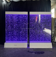 Maison décoration intérieure rideau à bulles écran diviseurs de pièces acrylique fontaine à cascade à led mur à bulles d'eau