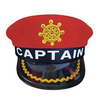 Casquette plate de capitaine de yacht brodée pour adulte, accessoire nautique pour fête costumée, cosplay, vente en gros