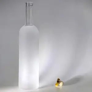 Beste Prijs Aangepaste Ontwerp Frosted Absolute Vodka Glazen Flessen En Kurken