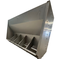 Nouvelle mangeoire automatique carrée en acier inoxydable poli pour porcs, utilisable en mode humide/sec, avec dimensions personnalisables pour ferme de 10 à 40 porcs