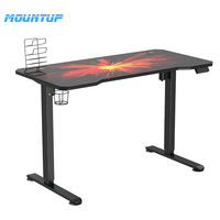 MOUNTUP 120*60cm Bureau de jeu électrique au design moderne Bureau debout personnalisable avec tapis de bureau