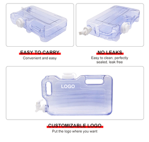 <span class=keywords><strong>Jarra</strong></span> rectangular de plástico para congelador, botella de <span class=keywords><strong>agua</strong></span> de grado alimenticio, PETG, portátil, para exteriores, con espiga, 1,1 galones - Product Image 6
