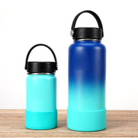 Manchon de protection pour bouteille d'eau en silicone coloré avec logo personnalisé, antidérapant, 12OZ-40OZ